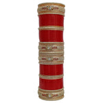 Red Designer Chura Bridal Dulhan Punjabi Choora Fashion Jewellery Chuda Set