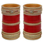 Red Designer Chura Bridal Dulhan Punjabi Choora Fashion Jewellery Chuda Set