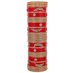 Red Designer Chura Bridal Punjabi Choora Fashion Jewellery Chuda Set