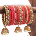 Bridal Velvet Bangles with Golden Work Tassel Bangle Latkan Wedding Bangle Lightweight Jewelry Bridal Bangles, Bridesmaid Gift
