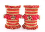 Floral Bridal Bangles Set For Women / Girls / Indian Bangles / Bridal Jewelry / Bridesmaids Gifts / Indian Jewelry / Bollywood Set for Girls