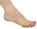 Traditional Silver & Gold Plated Handcrafted Payal/Anklets pair, Anklets for women, Indian anklet, Ankle bracelet pair for women - Libasaa