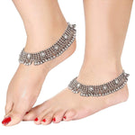 Traditional Gold & Silver Plated Handcrafted Payal/Anklets, Anklets for women, Indian anklet, Gold ankle bracelet pair for women