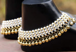 Ghungroo Gold Plated Alloy Anklet, Handcrafted Payal/Anklets, Anklets for women, Indian anklet, Gold ankle bracelet pair for women