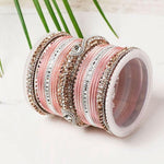 Indian bangle set , Bridal bangles, Metal bangles, Shinning Metal Lac Bangle Set, Traditional Bangle Set for Women, Bollywood Bracelet Set