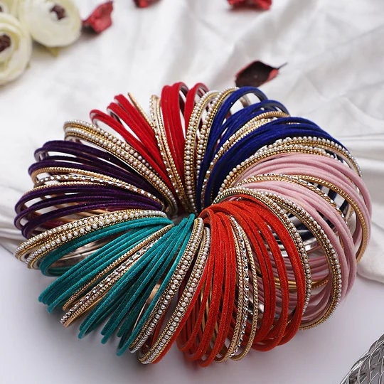 Indian Bangles Set / Bridal Bangles Set / Indian Jewelry / Bridal Bangles / Traditional Bangles / Festive Colorful Bangles Set for Women