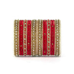 Indian Bangle set , Bridal Bangles, Thread Bangle Set, Stone & Silk Threads Bridal Bangle Set for Women, Indian Bollywood Jewelry for Girls
