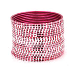 Indian Bangles, 24 Shining Bangles Set with Cutting design, Indian Jewelry, Bridal Bangles for Women, Indian Bangles, Bollywood Jewelry
