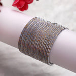 Indian Bangles, 24 Dual tone Golden Glitter Bangle Set, Indian Jewelry, Bridal Bangles, Indian Bangles, Bollywood Jewelry, Chudiyan
