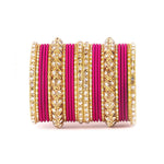 Antique Lac Bracelet with Matte Finish Bangles set, Wedding Bangles, Traditional wedding jewelry, Brass Metal and Stone Bridal Bangles Set