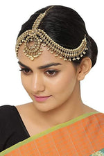 Heavy Matha Patti Maang Tikka, Kundan Head Band, Indian Bridal Matha Patti, Kundan Indian Jewelry/Indian Bridal/Pakistani 16 Inches