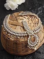 Heavy Matha Patti Maang Tikka, Kundan Head Band, Indian Bridal Matha Patti, Kundan Indian Jewelry/Indian Bridal/Pakistani 16 Inches