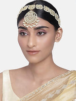 Alia Bhatt Inspired Floral Kundan Pearl Studded Rajasthani Sheeshphool/SheeshPatti, Indian Bridal Matha Patti / Matha phool / Indian Bridal