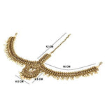 Heavy Matha Patti Maang Tikka, Kundan Head Band, Indian Bridal Matha Patti, Kundan Indian Jewelry/Indian Bridal/Pakistani 16 Inches