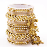 Indian bangle set , Bridal bangles, Traditional wedding jewelry, Brass Metal and Stone Bridal Crystal Bangle Set for Women