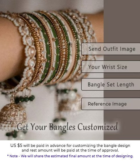 Customize Indian bangles set, Indian bangles, Wedding jewelry, colorful bangles, can be customized in any color