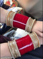 Red Designer Chura Bridal Dulhan Punjabi Choora Fashion Jewellery Chuda Set for Punjabi Brides