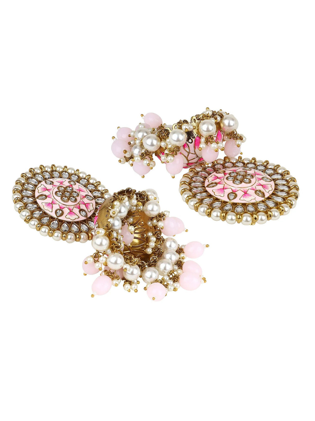 Meenakari Kundan Pearl Jhumka earrings, Pearl Jhumka, Bollywood Earrings, Pakistani Earrings, Kundan Jhumka, Punjabi Jewelry, Jhumkas
