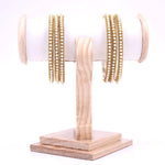 6 Bangles, Gold plated pearl bangles, Indian bangles, wedding jewelry bridal bangles, bridesmaid jewelry, festive bangles, gift for women