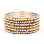 6 Bangles, Gold plated pearl bangles, Indian bangles, wedding jewelry bridal bangles, bridesmaid jewelry, festive bangles, gift for women