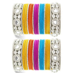 Bollywood Silver Kundan Bangle Set, Bridal bangles, Statement bangles, Indian Wedding, Indian Bangles, Bangles Set