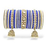 Indian Bangles in Different Colors Pearl Bangles Set with Jhumki Borders, Indian wedding Tassel Bangles Set Woman Jewelry Set