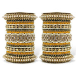 Bridal Punjabi Pacheli kada chuda set, Indian bangles pearls beaded chura, pakistani party wear eid stone work bangles, Indian Jewelry