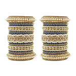 Bridal Punjabi Pacheli kada chuda set, Indian bangles pearls beaded chura, pakistani party wear eid stone work bangles, Indian Jewelry