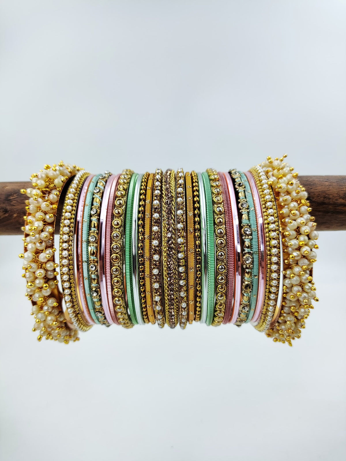 Multicolor bangles, wedding bangles for bride , Indian wedding bangles set with stones and pearl work, Indian traditional bangles set