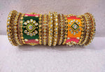 Rajwadi Bangles with Kundan Chuda, Padmavati Chuda, Wedding Chuda, Traditional Indian Bridal Chuda, Wedding Chura, Hand Made Bangles Gift